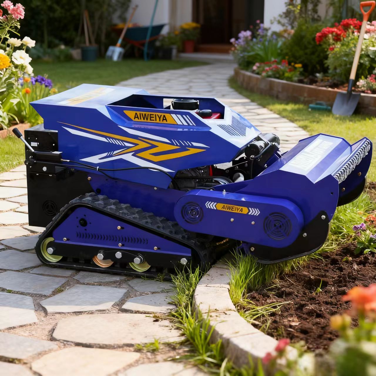Smart Garden Home - Cortacésped de gasolina sobre orugas multifuncional
