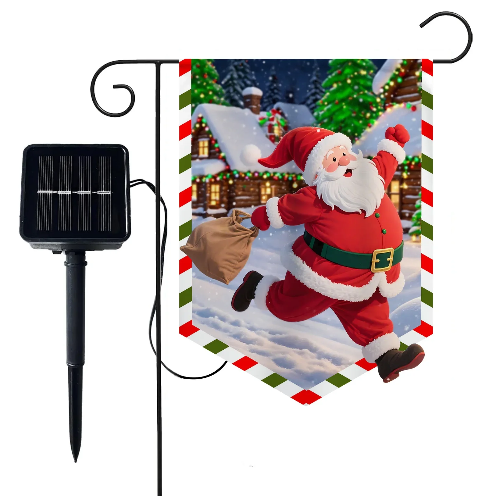 Smart Garden Lamp - Bandera luminosa LED con energía solar,