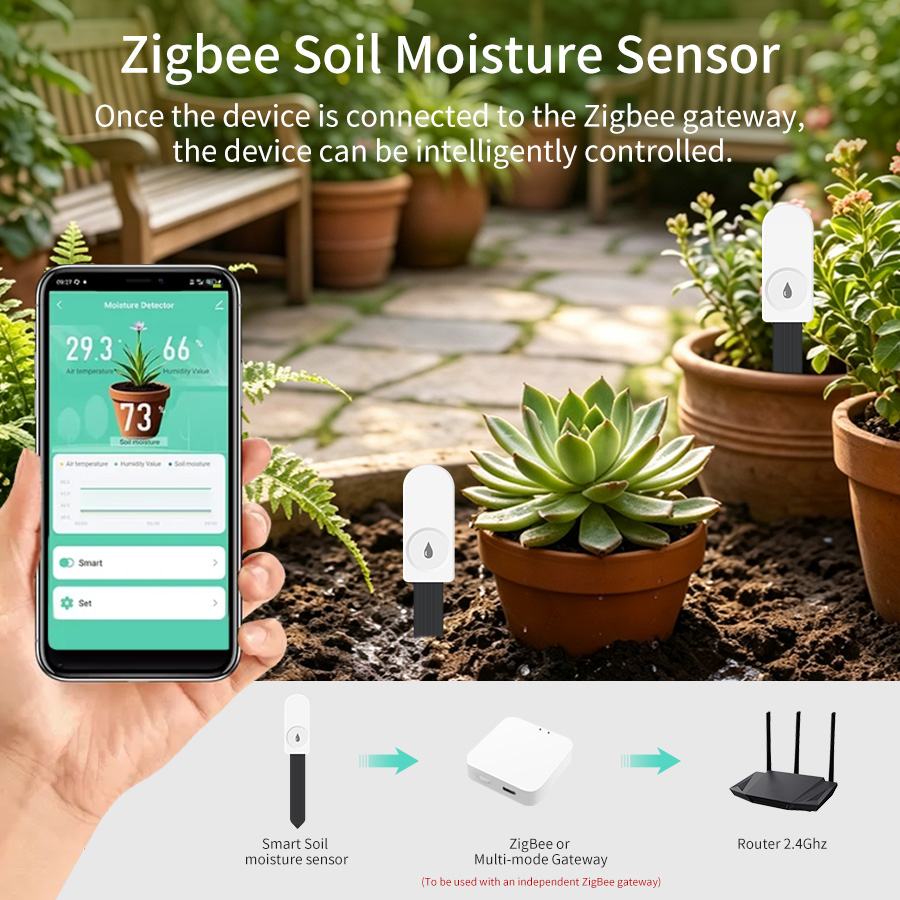 Sensor inteligente de humedad  - Smart Garden Zigbee reseña y precio