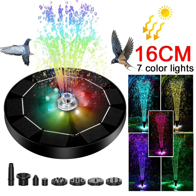 Luz de Fuente Solar giratoria, - Smart Garden Lamp reseña y precio