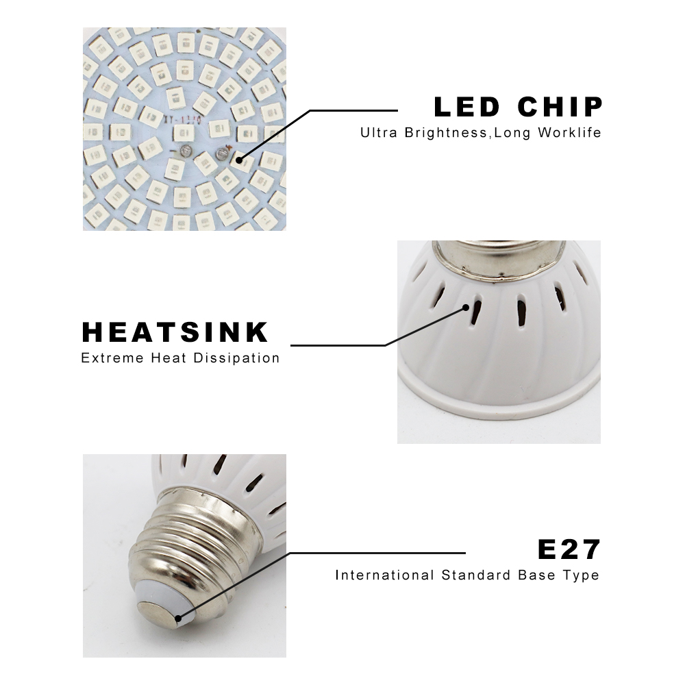 Bombilla LED E27 para cultivo  - Plant Grow Light Full Spectrum reseña y precio
