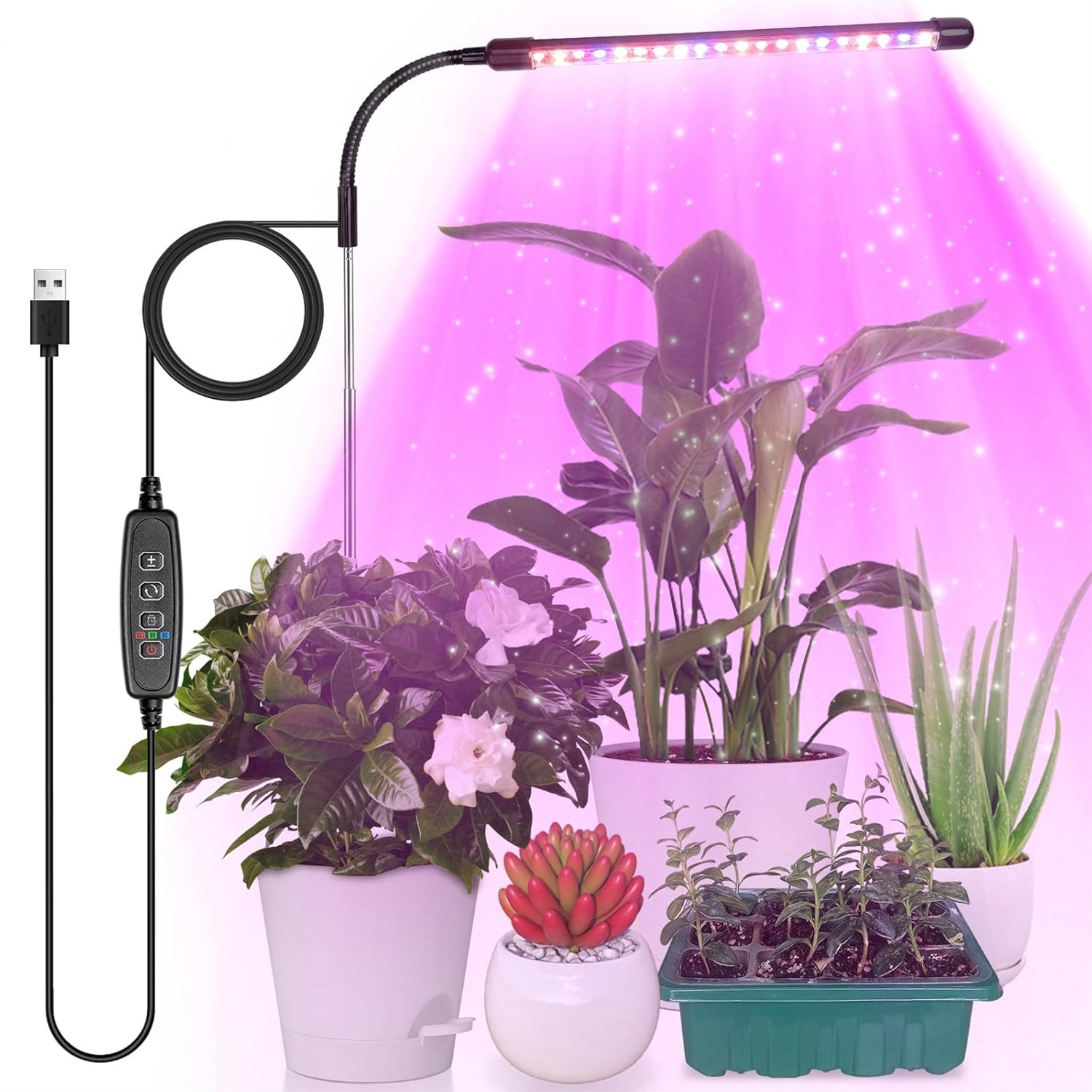 Lámpara de cultivo USB de 3 co - Plant Grow Light Full Spectrum reseña y precio