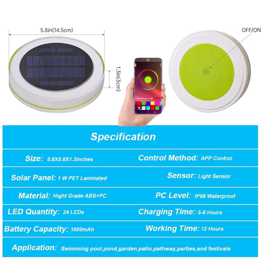 Luz LED flotante de agua Solar - App Smart Garden reseña y precio