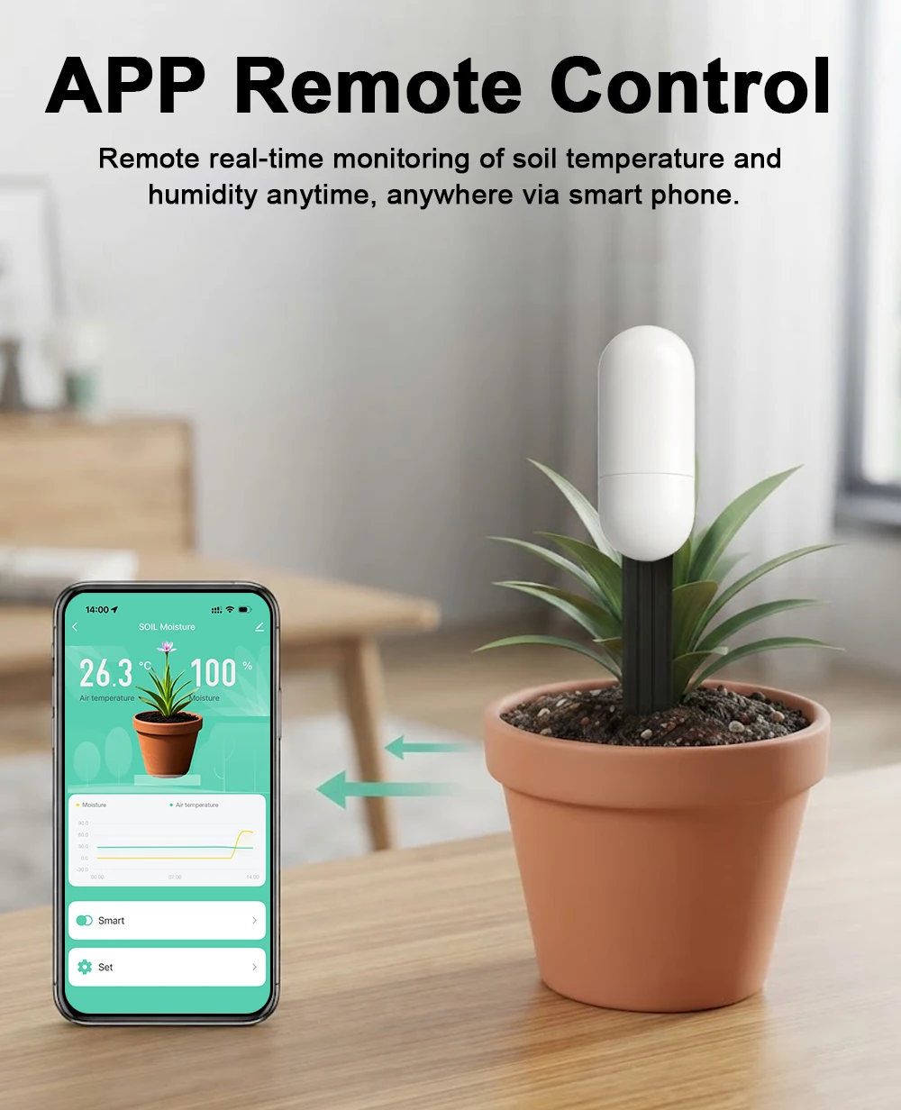 Detector de Humedad y Temperat - App Smart Garden reseña y precio
