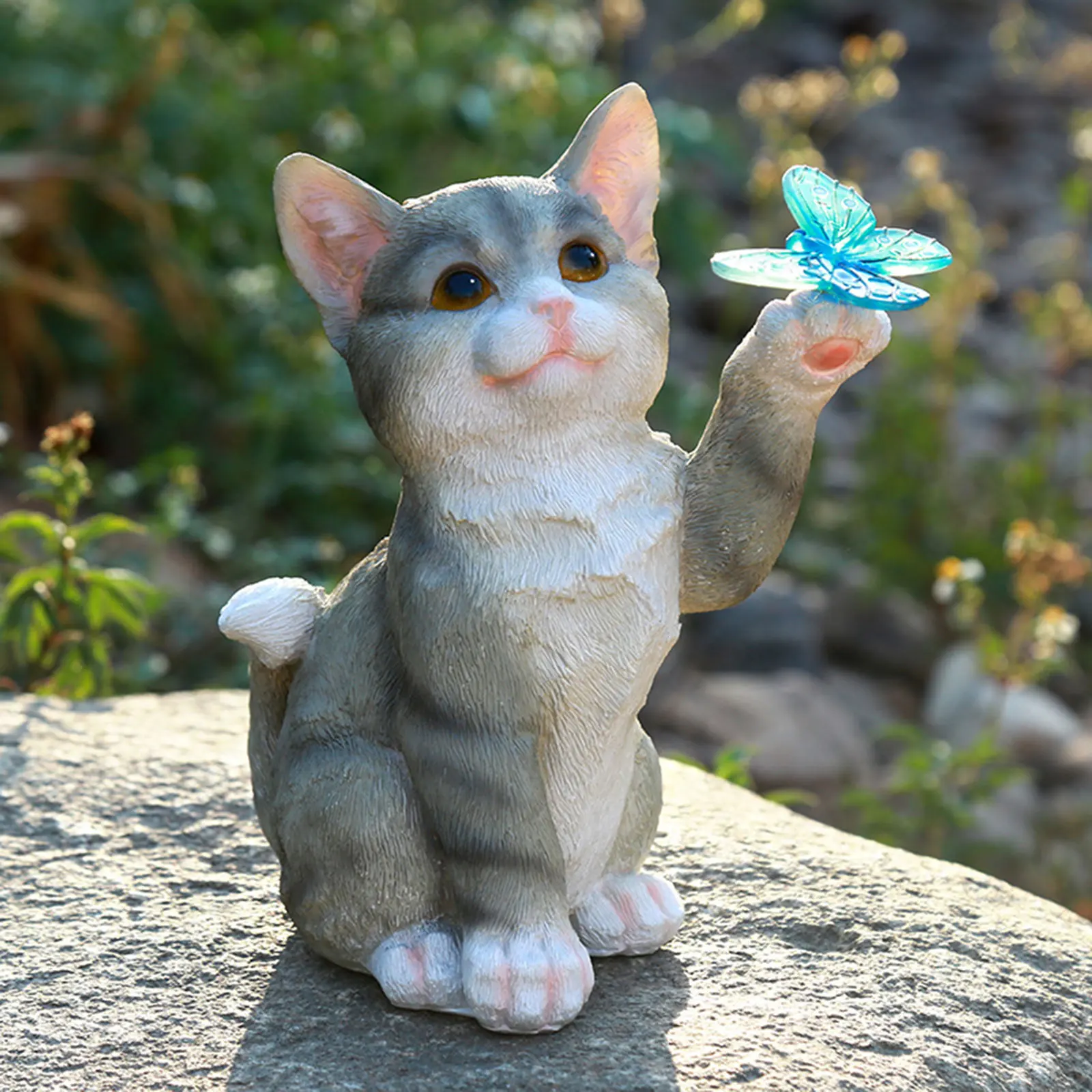 Escultura de gato al aire libr - Smart Garden Lamp reseña y precio
